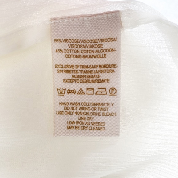 FREE PEOPLE WHITE SLEEVELESS EMBROIDERED EYELET CHIFFON PANEL TUNIC TANK TOP - S - Picture 9 of 9